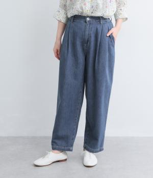 コットンボリュームタックパンツ(フェード-F)