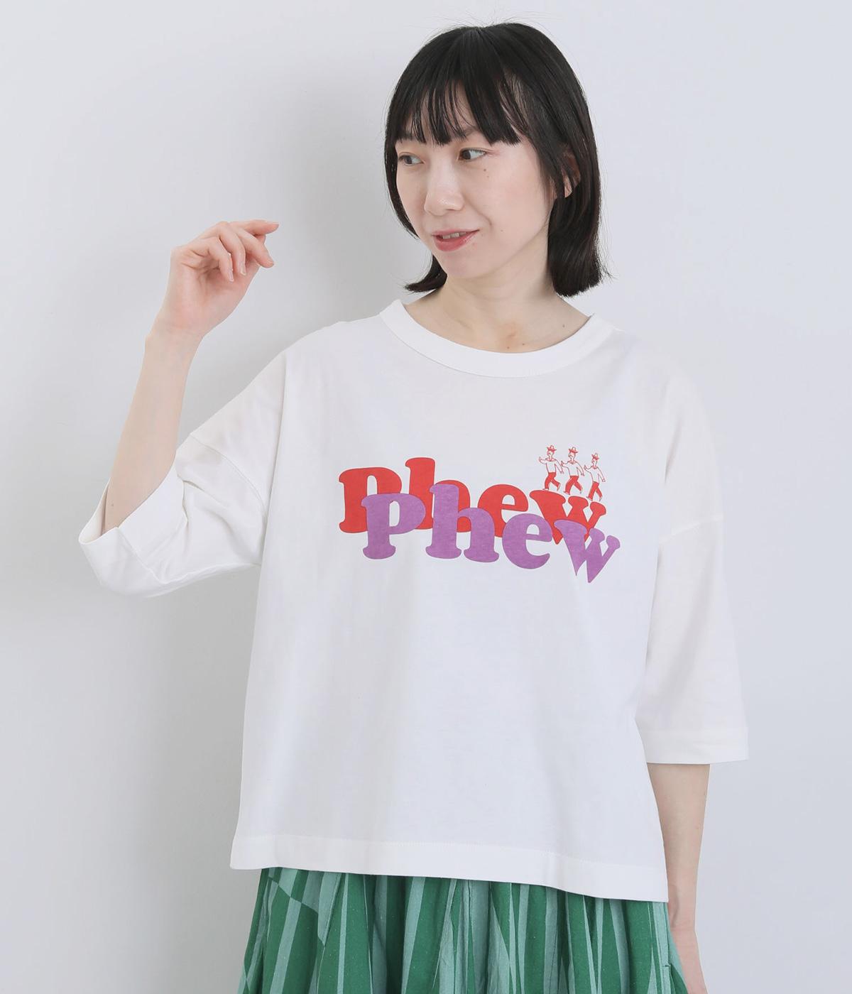 Phewおじさんプリントカットソー(オフホワイト-F)