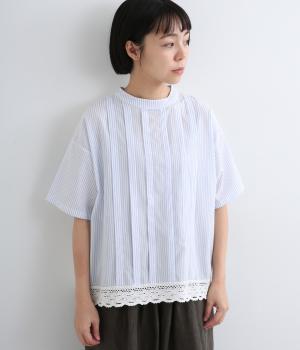 トーションレースワイドタックトップス（ストライプ・F）