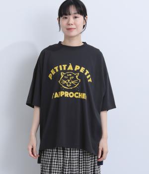 WILDCATプリントワイドTee(ネイビー-F)