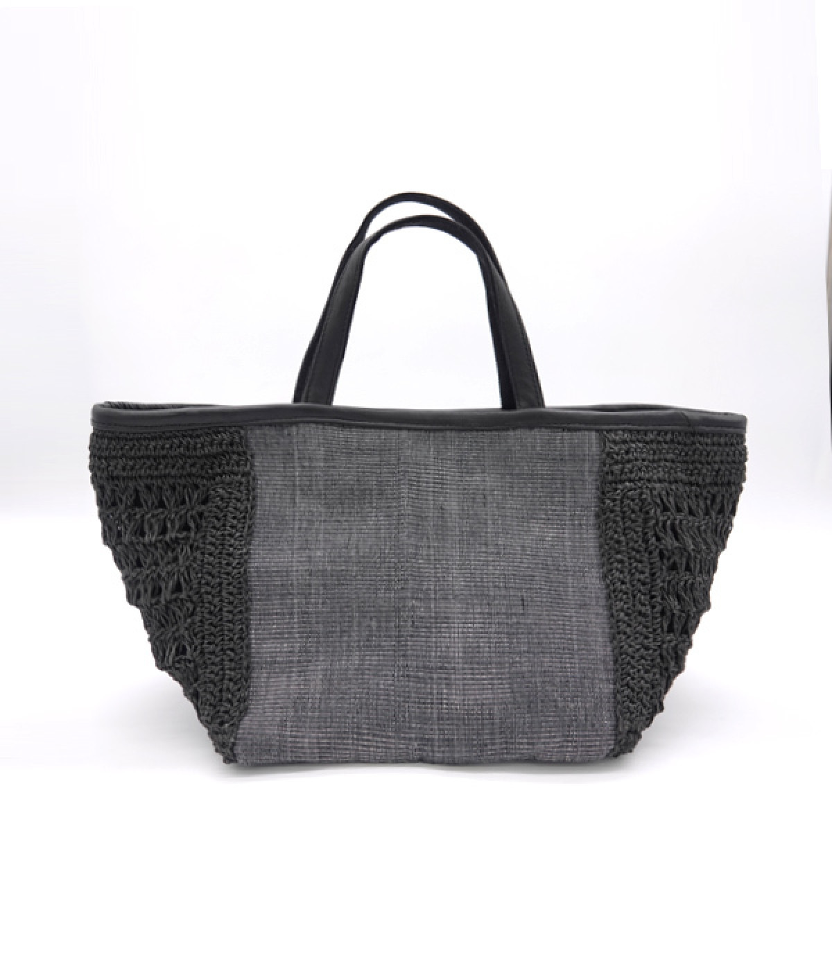 スラブサイド透かしトート(ブラック-ONESIZE)