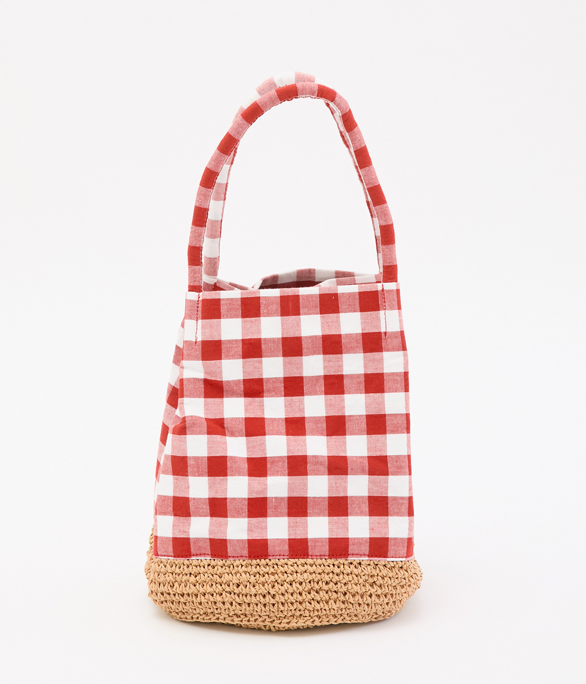 ギンガムバッグ　S(レッド-ONESIZE)