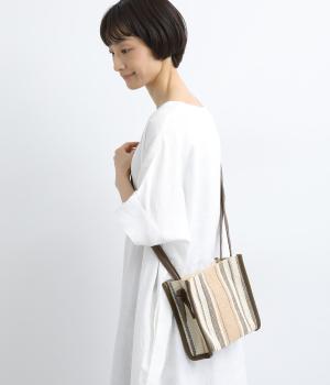 Stripe Shoulder Bag(ブラウン-F)