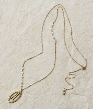 イニシャルロングネックレス(A-ONESIZE)