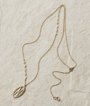 イニシャルロングネックレス(N-ONESIZE)