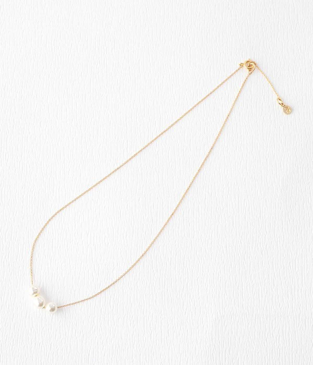 バロックパール　3ポイントネックレス(ゴールド-ONESIZE)