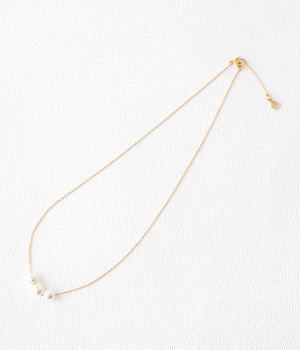 バロックパール　3ポイントネックレス(ゴールド-ONESIZE)