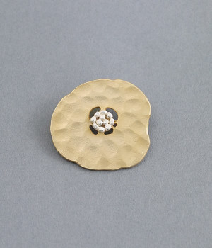 ニュアンスフラワー　ブローチ(ゴールド-ONESIZE)