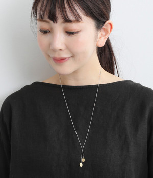 プレスチェーン＆ツチメプレート　ネックレス(カラー1-ONESIZE)
