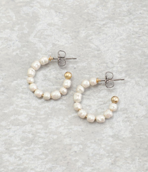 ベビーパール　フープピアス