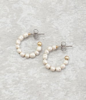ベビーパール　フープピアス(カラー1-ONESIZE)