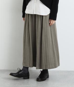 リネンウールガウチョパンツ(グレージュ-F)