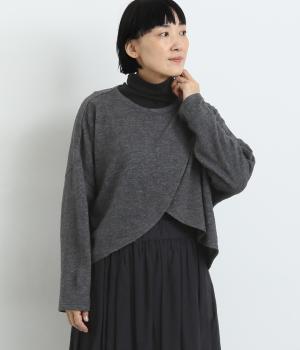 ウール混ボレロ(グレー-F)