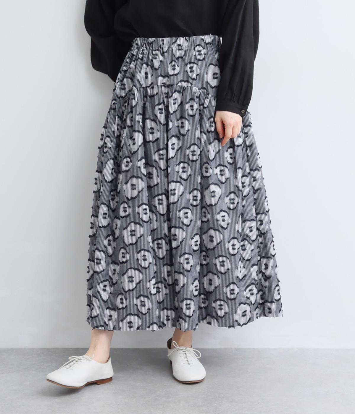 花柄ジャカード ギャザースカート｜+One（プラワン）の商品詳細