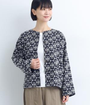 リボン刺しゅうBOXジャケット(クロ-F)