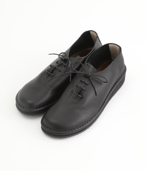 オイルシュリンクレザー　レースアップシューズ(ブラック-235)