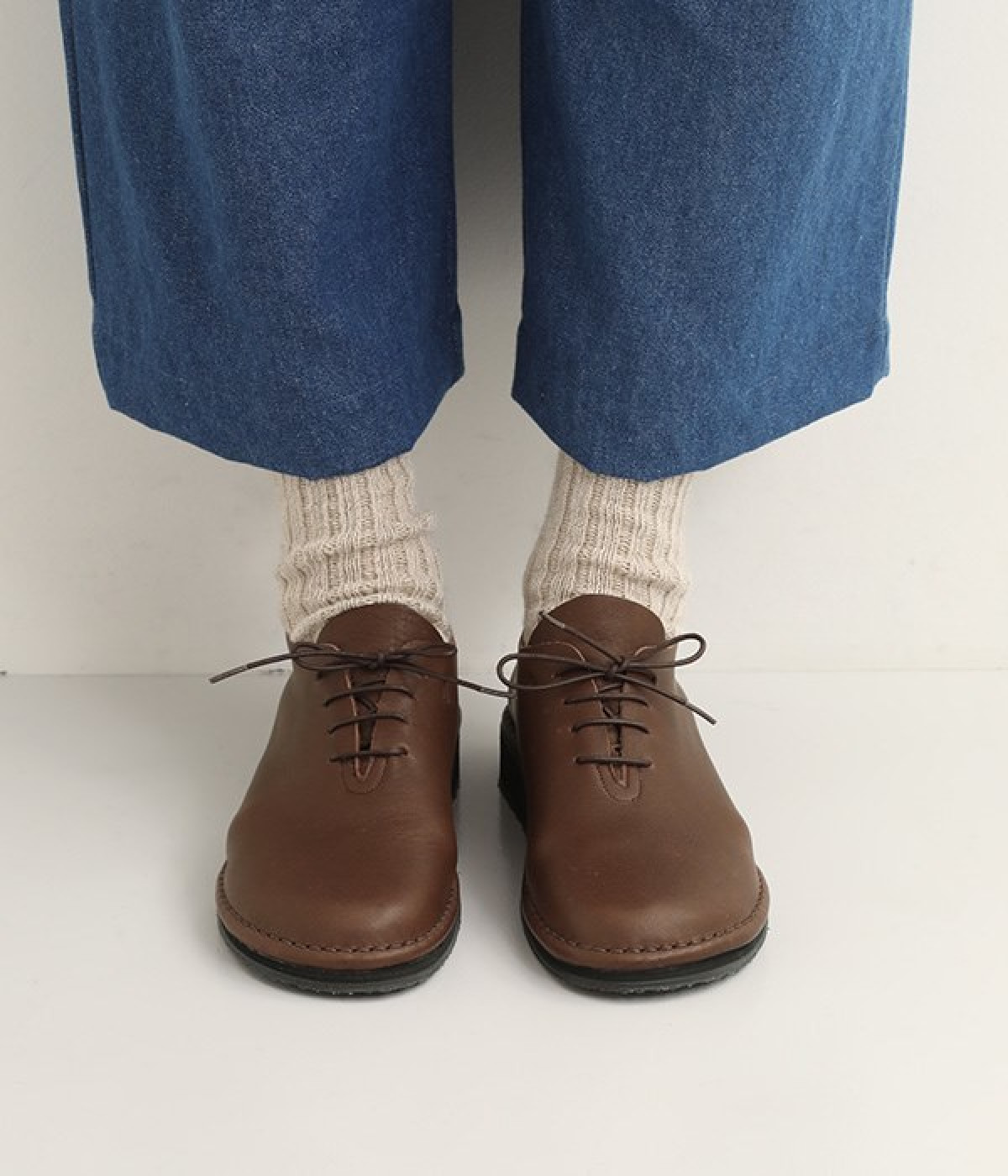 オイルシュリンクレザー　レースアップシューズ(ダークブラウン-240)