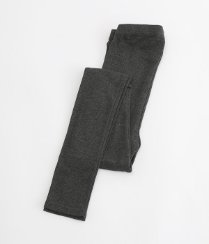 コットンフライス無地レギンス(チャコール-ONESIZE)