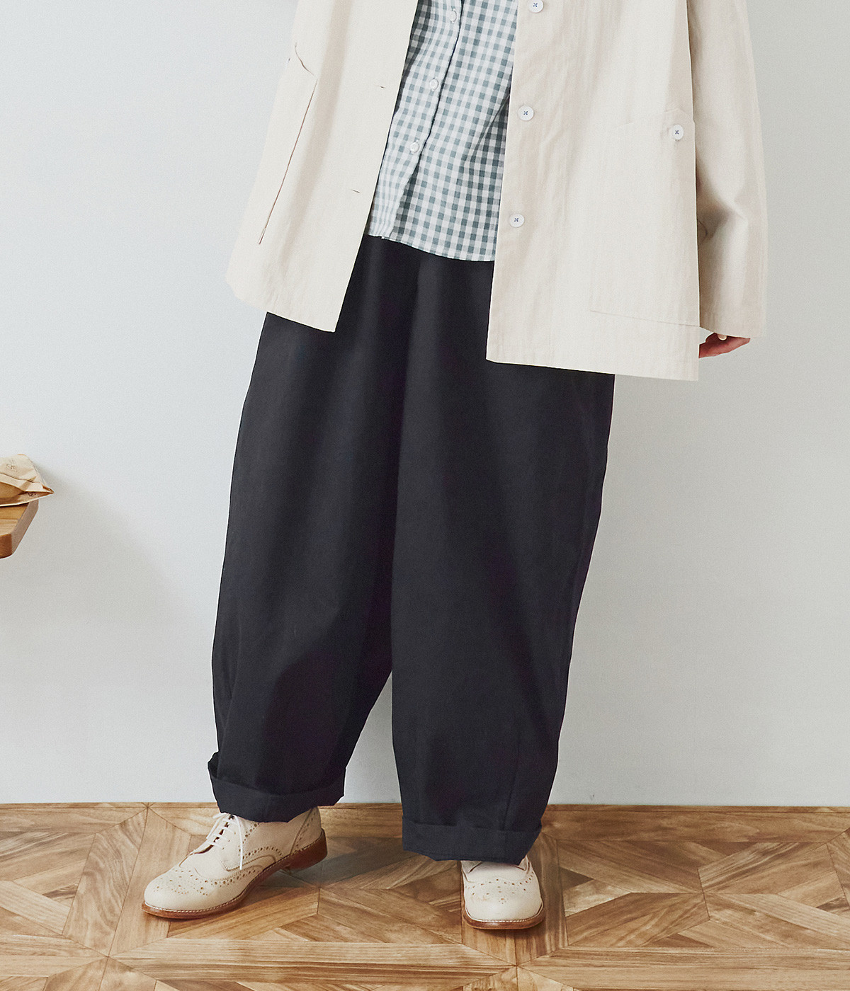 コットンダンプサーカスパンツ(ブラック-ONESIZE)