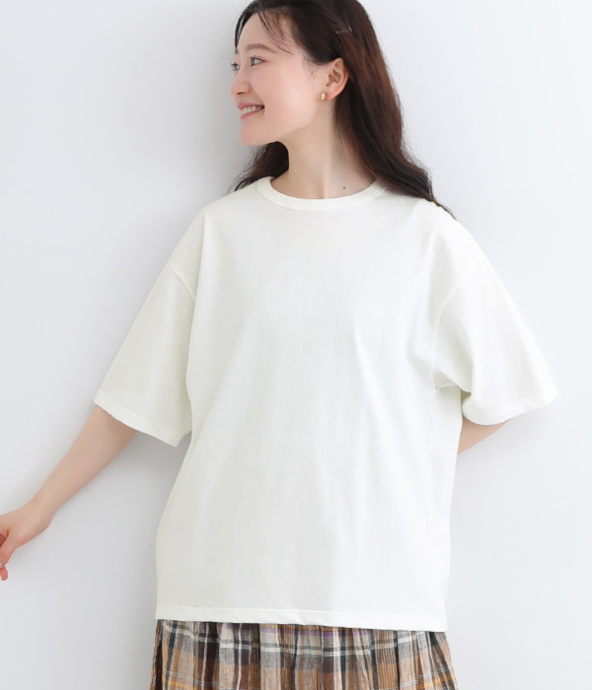 16番手天竺　BASIC半袖Tシャツ(ホワイト-ONESIZE)