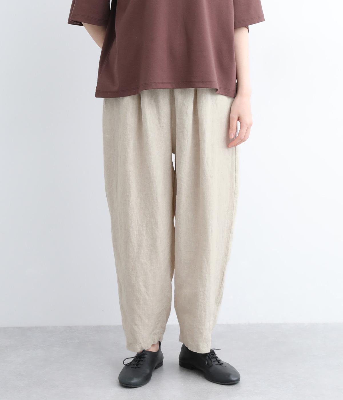 リネンタックテーパードパンツ(ナチュラル-F)