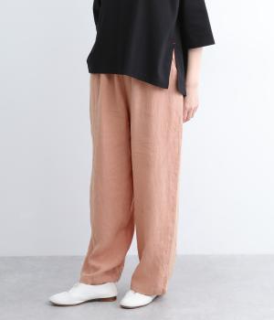 リネンイージーワイドパンツ(ピンク-F)