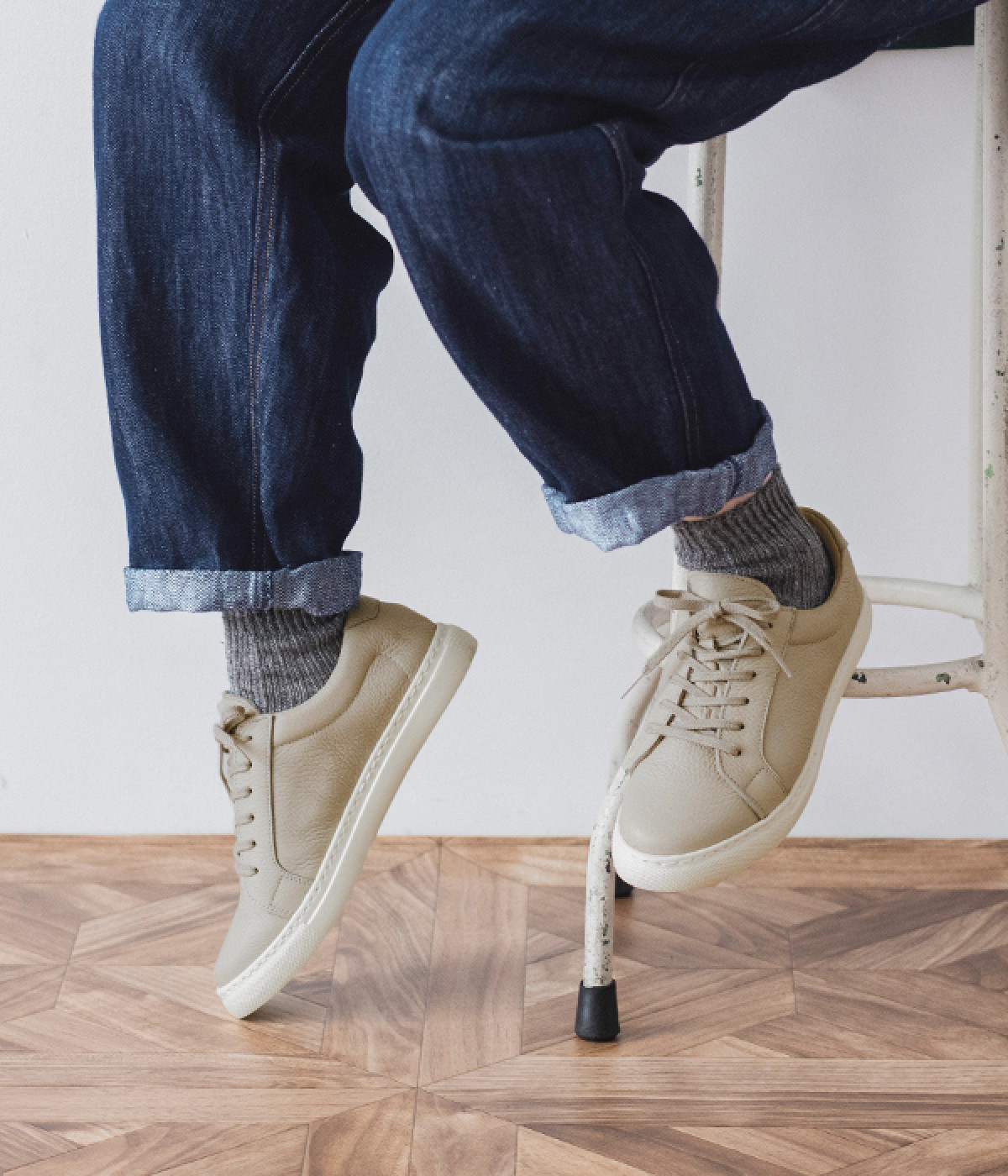 かかとクッションスニーカー(ライトグレー-230)