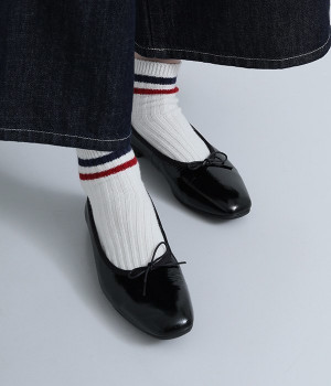 深リボンバレエシューズ(シワエナメル-230)