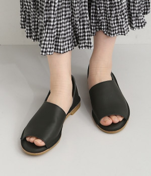 サイドオープンシューズ(ブラック-240)