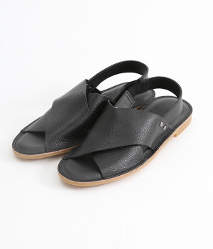 クロスアウトステッチサンダル