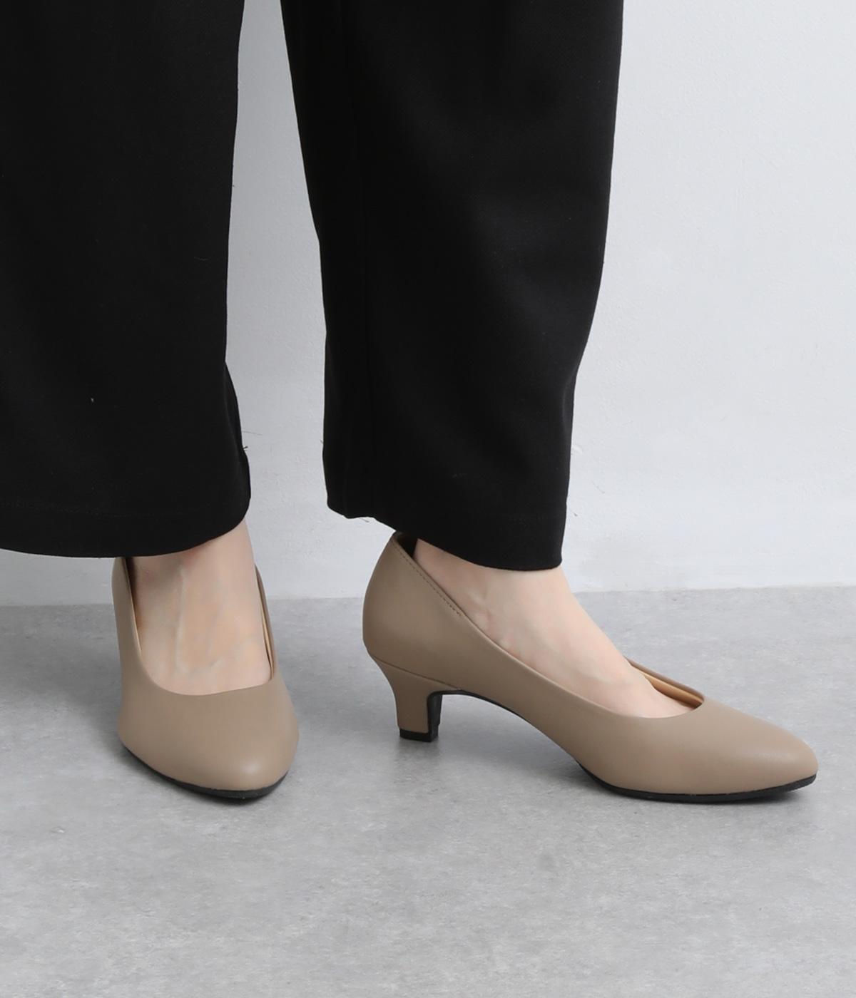 【REGETA Femstyle】ポインテッドトゥ　ヒールパンプス(ベージュ-225)