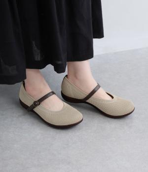 ルーペインソール　ストラップニットパンプス