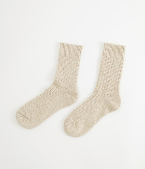 グラハムソックス(ライトベージュ-ONESIZE)