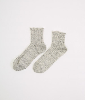 シャインソックス　basic(ライトグレー-ONESIZE)