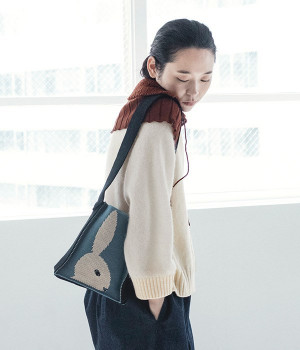 うさぎショルダーバッグ(ブルーグレー-ONESIZE)