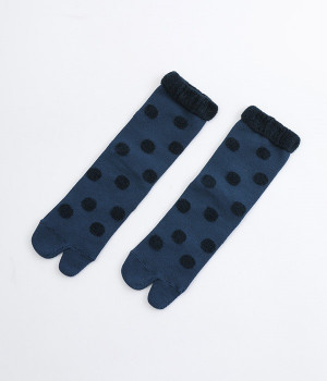 ドットセパレートソックス(ダークブルー-ONESIZE)