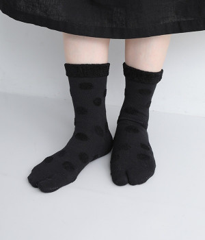 ドットセパレートソックス(ブラック-ONESIZE)