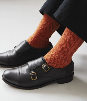 アップルツリーソックス(オレンジ-ONESIZE)