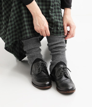 スリットレッグウォーマー(チャコール-ONESIZE)