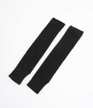 スリットレッグウォーマー(ブラック-ONESIZE)