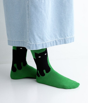 シャトンソックス(グリーン-ONESIZE)