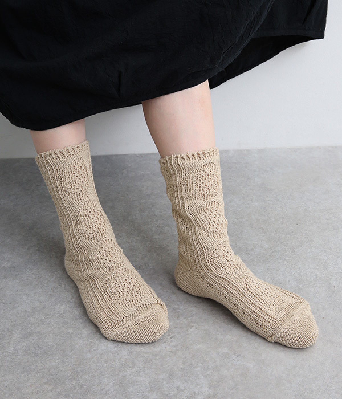 バーチソックス(ベージュ-ONESIZE)