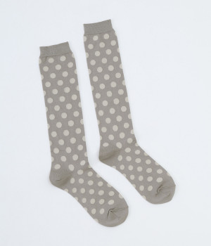 ボンボンソックス(グレー-ONESIZE)