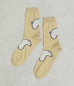 しろくまソックス(サンドベージュ-F)