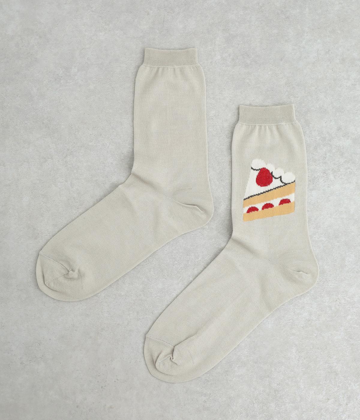 ショートケーキソックス(サンドベージュ-F)