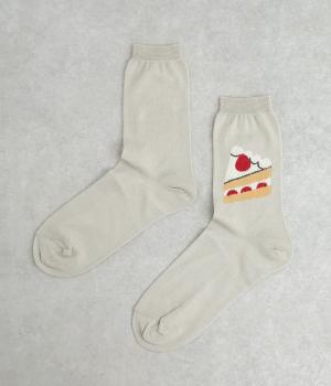 ショートケーキソックス(サンドベージュ-F)