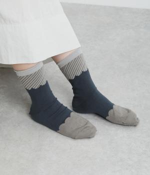 ビスキュイソックス(ブルーグレー-F)