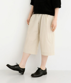 【Cion】コットンナイロンクロップドパンツ(ライトベージュ-ONESIZE)