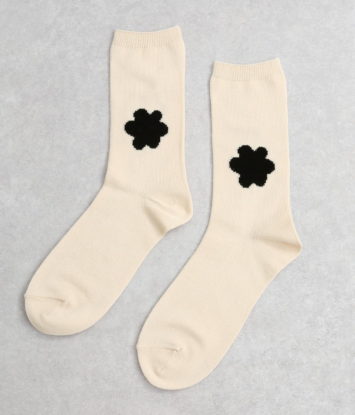 フラワーソックス(オフホワイト-F)