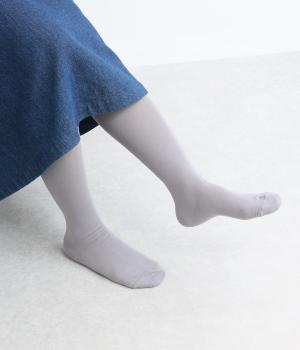 シフォンオーバーニーソックス(グレー-F)